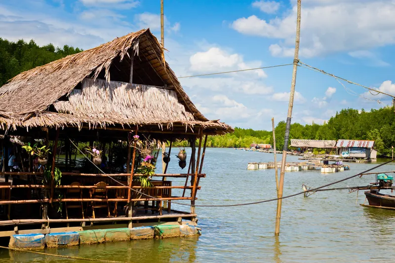 Serce Krabi Wieś Tajska na wyspie — Tajlandia