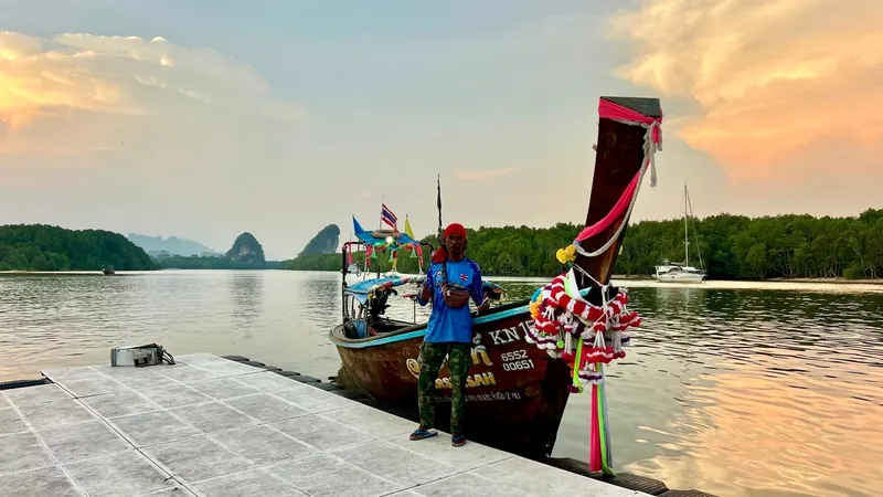 Serce Krabi Wieś Tajska na wyspie — Tajlandia