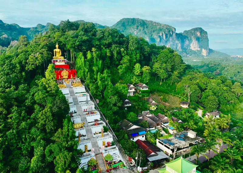 Serce Krabi Wieś Tajska na wyspie — Tajlandia