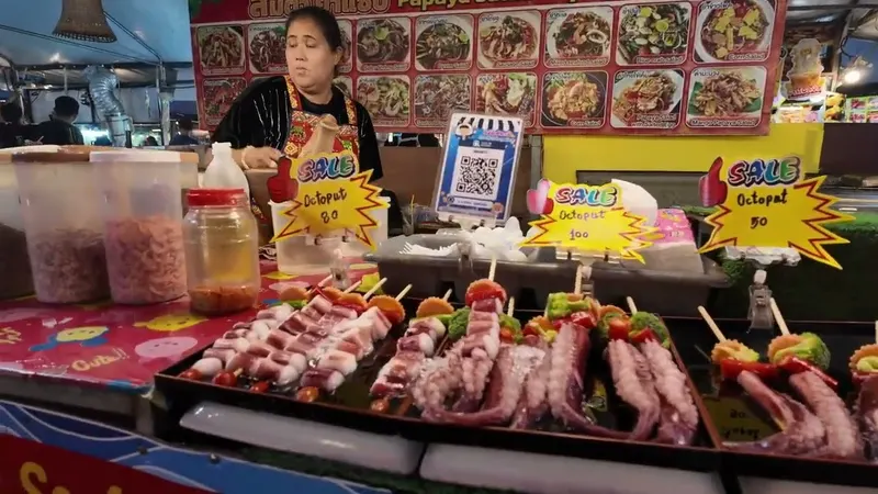 Tajlandia Krabi Night Market AoNang #epthaitravel #tajlandia #wycieczki #wakacje#Street food#